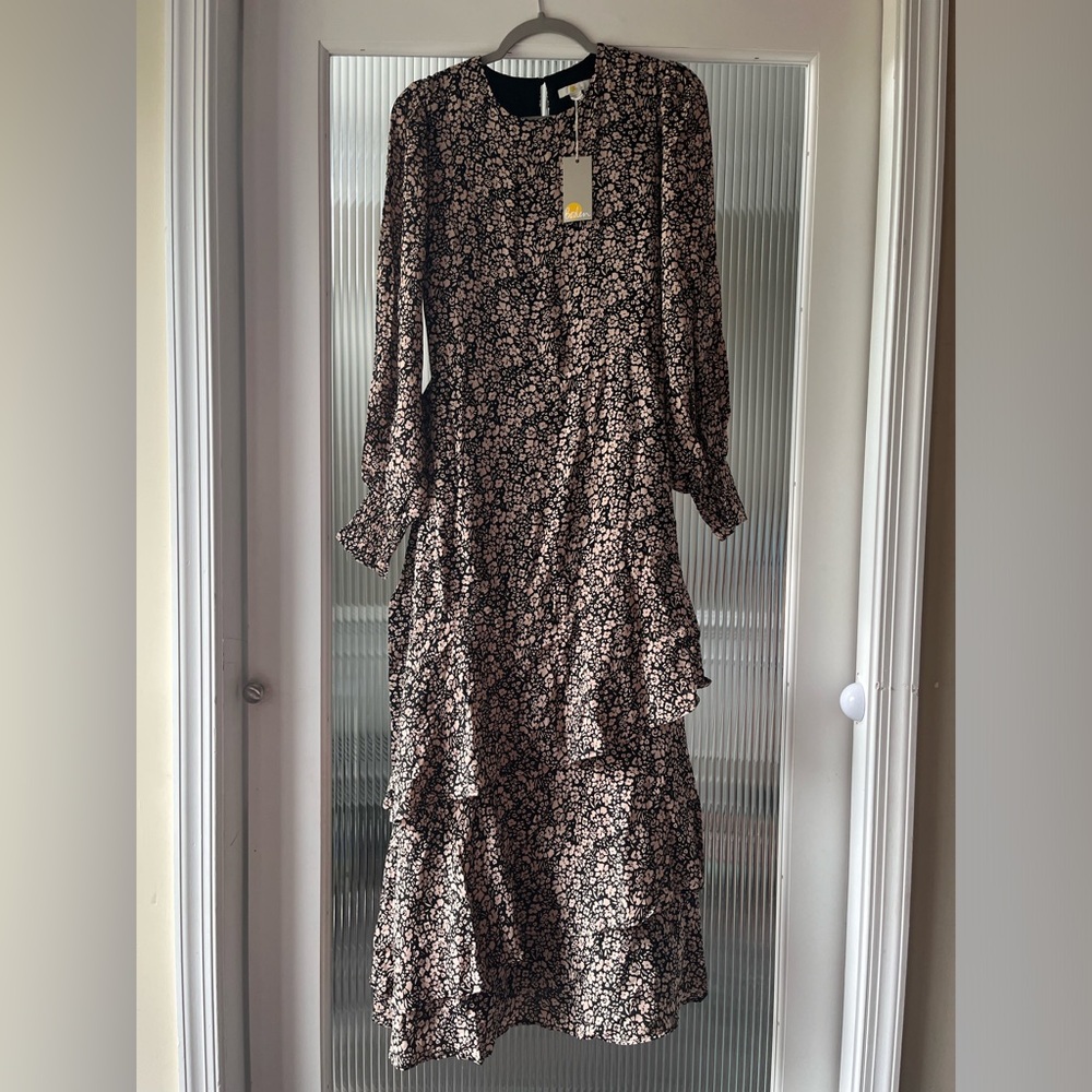 BODEN Womens Tiered Multi Ruffle Maxi Dress size 8R NWT